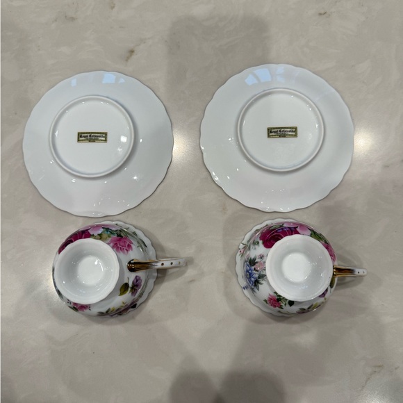 Vintage Royal Cotswolds Porcelain Tea Cup and Saucer Set of 2 - Picture 5 of 6